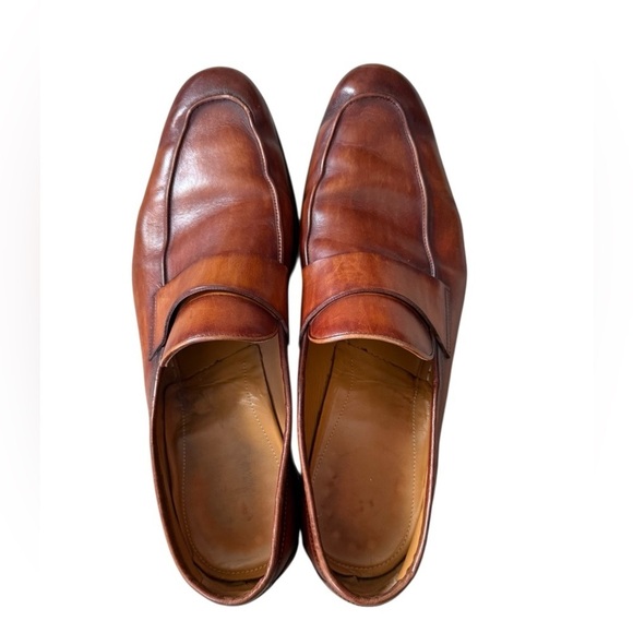 Magnanni Hendidos Flex Leather Loafers Brown Cognac Burnished Men’s Size 13M main image 8